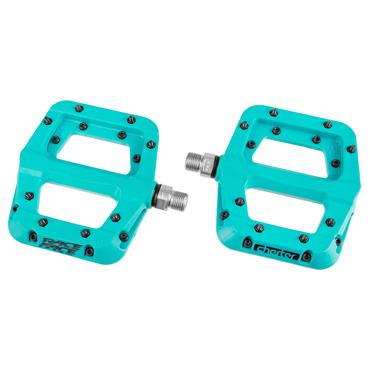 turquoise mountain bike pedals