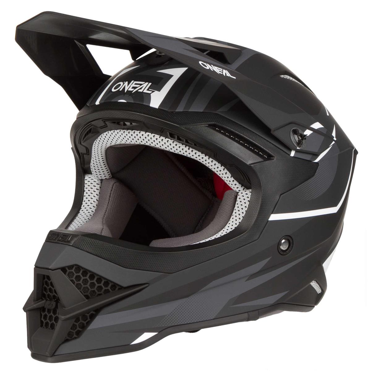 O'Neal MX Helmet 3SRS Riff 2.0 - Black/Gray | Maciag Offroad