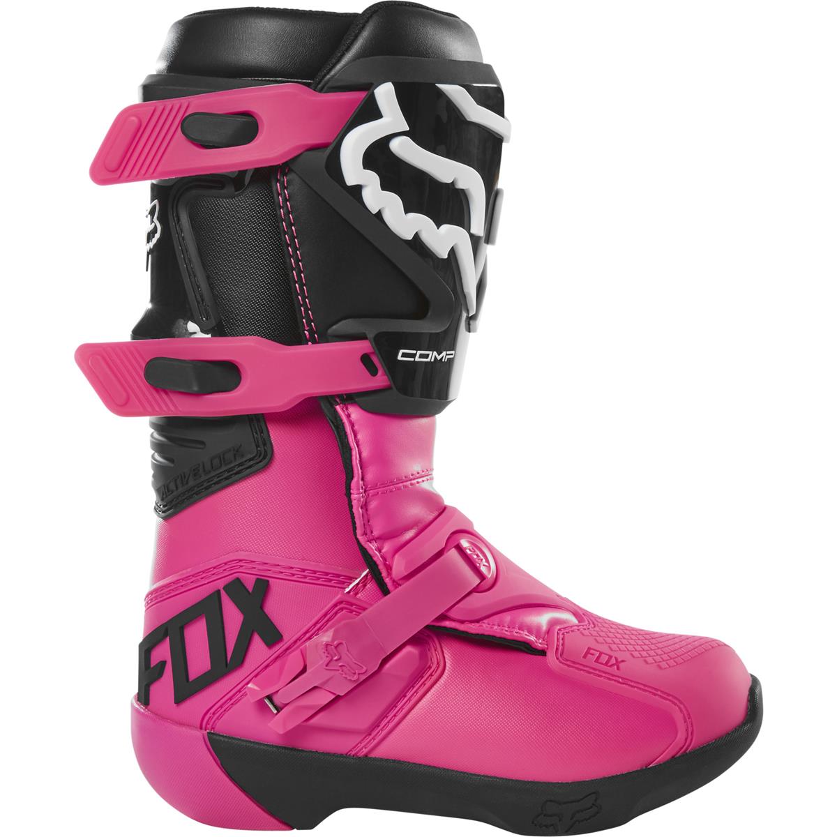 Fox Kids MX Boots Comp Black/Pink 