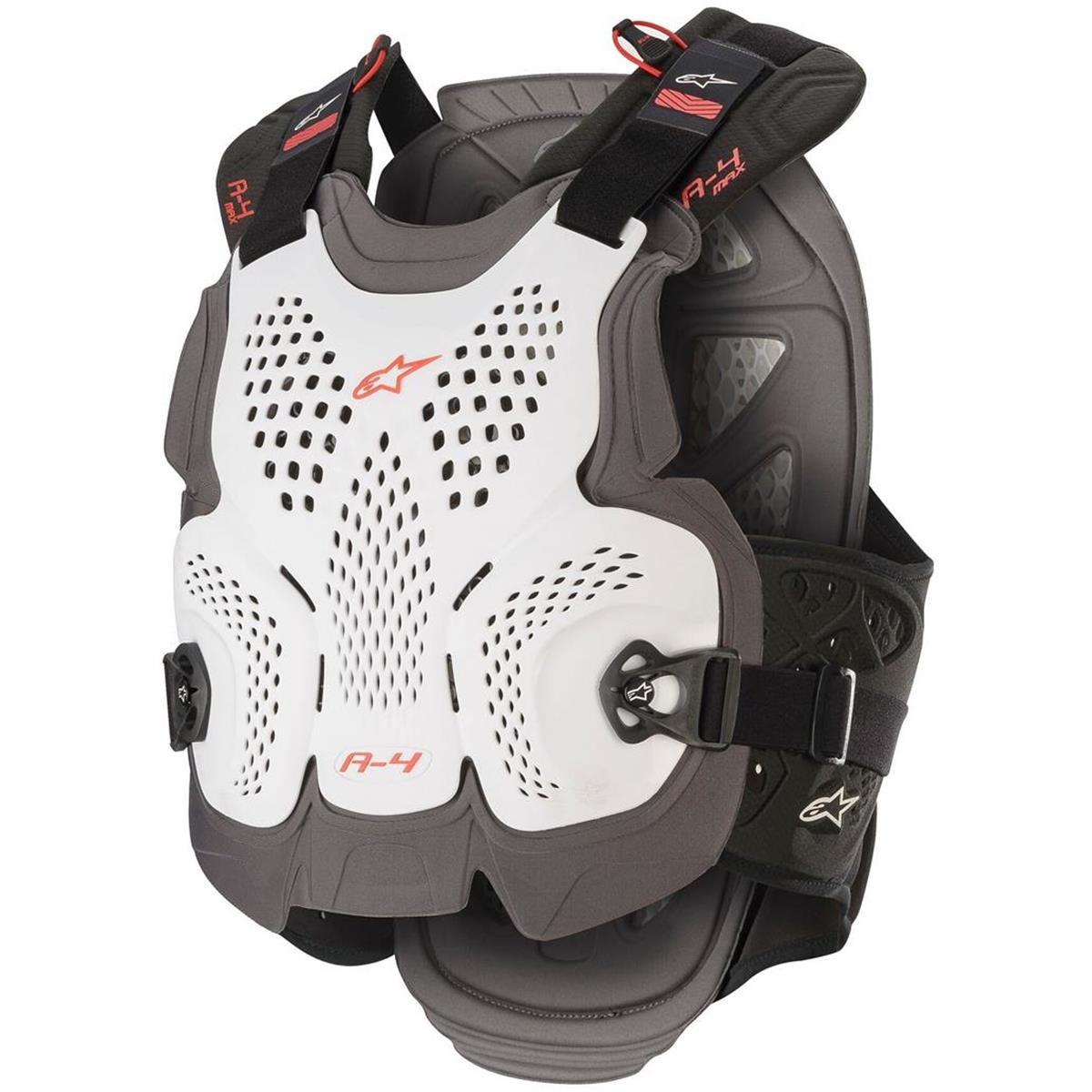 Alpinestars Chest Protector A-4 Max White/Anthracite/Red