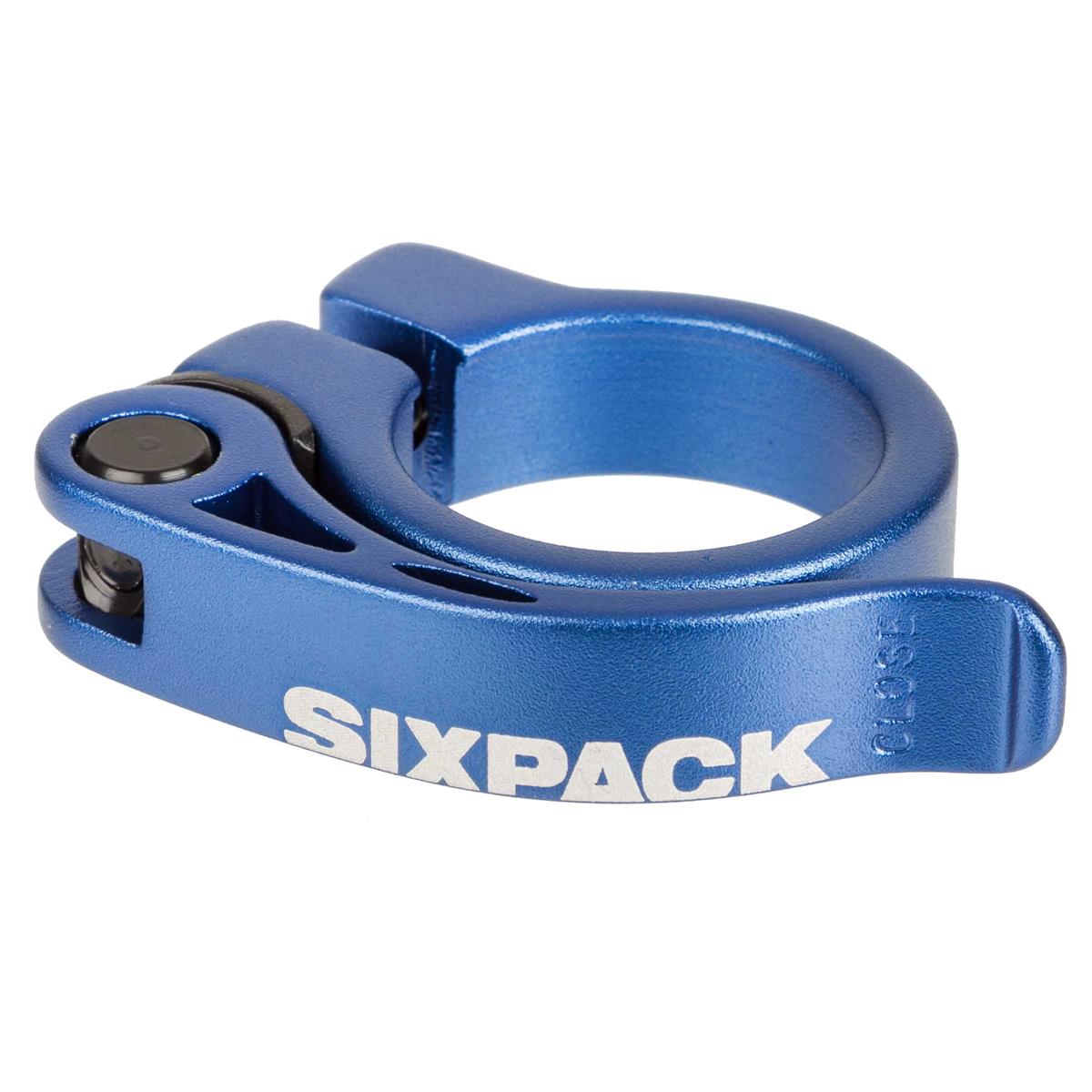 Sixpack Seat Clamp Menace Blue, Alloy, Quick-Release
