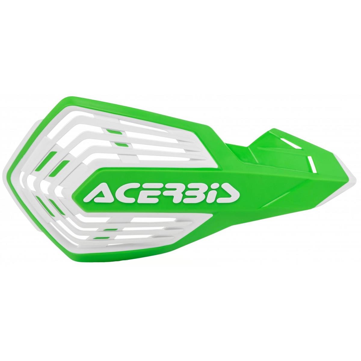 Acerbis Protège Mains X-Future Vert/Blanc, Kit de Montage inclus