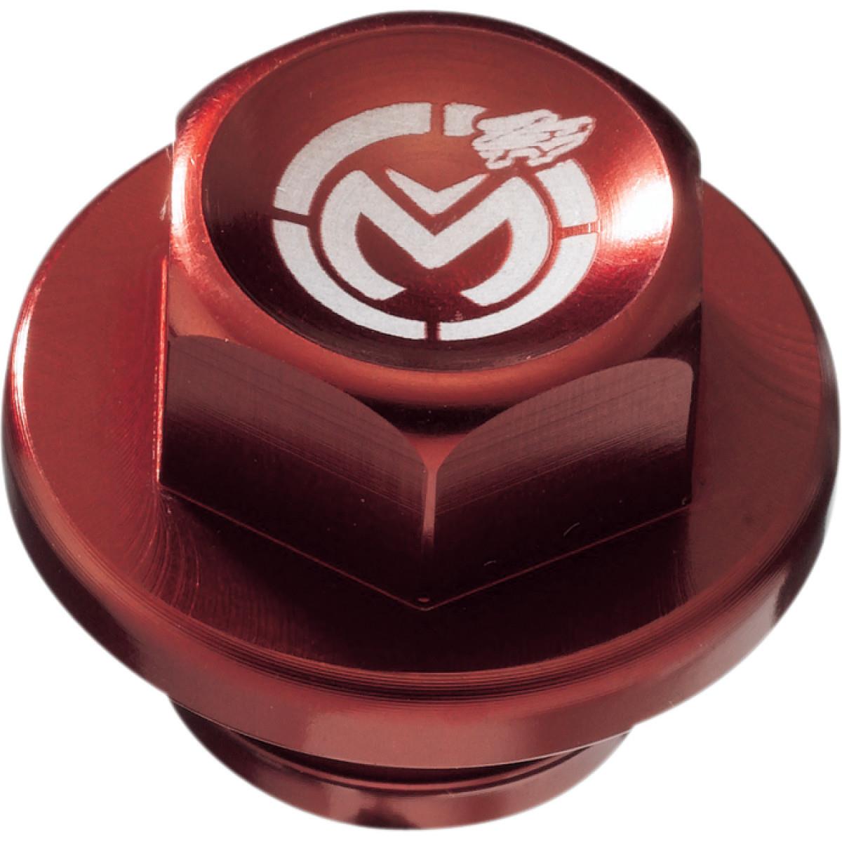 Moose Racing Float chamber drain plug  Magnetic, Red anodized