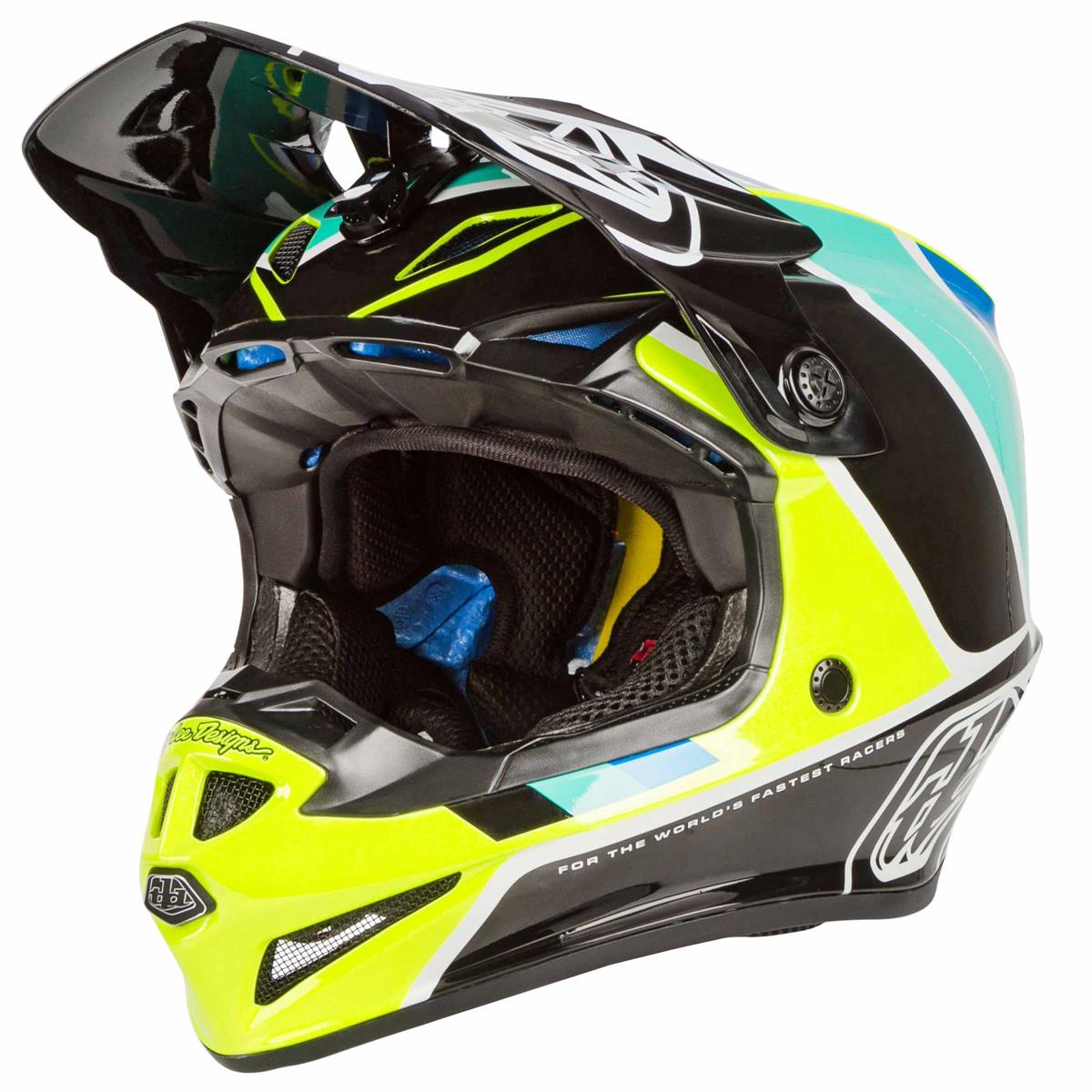 Troy Lee Designs Kids Motocross-Helm SE4 Polyacrylite Beta - Gelb/Schwarz