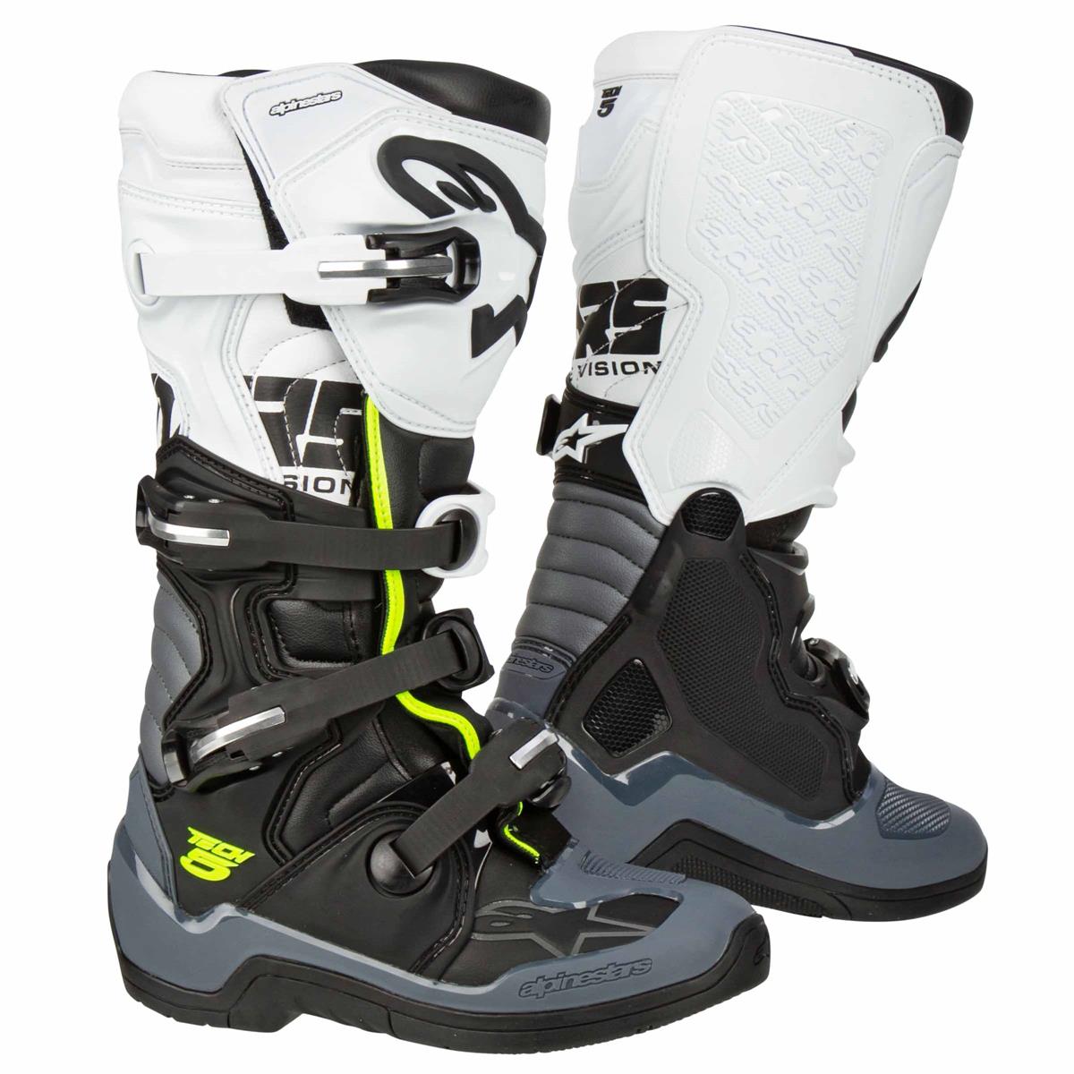 Alpinestars MX Boots Tech 5 Black/Dark Gray/White