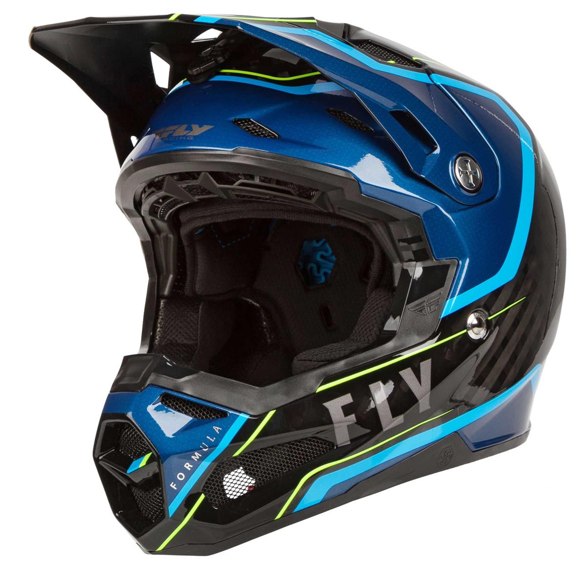 Fly Racing MX Helmet Formula Carbon Axon - Black/Blue | Maciag Offroad