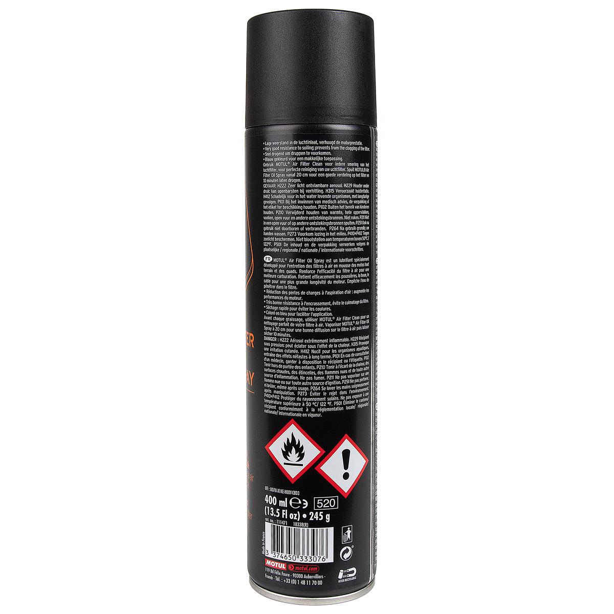 Motul Air Filter Oil Spray A2 Air Filter Oil 400 ml | Maciag Offroad