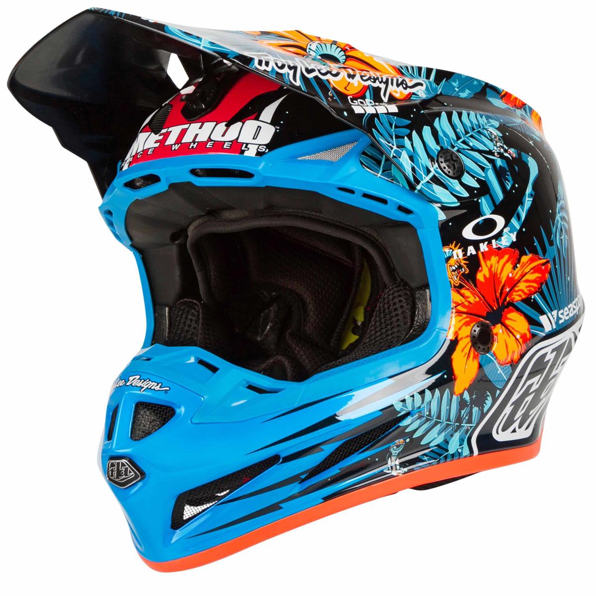 Troy Lee Designs MX Helmet SE4 Composite Jungle Cosmic - Blue