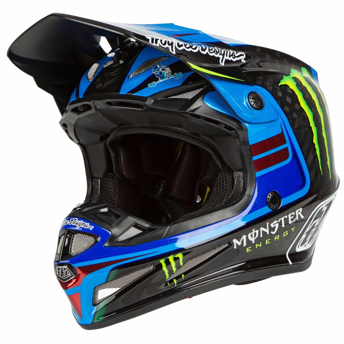 Troy Lee Designs MX Helmet SE4 Carbon LE Flash Monster - Blue
