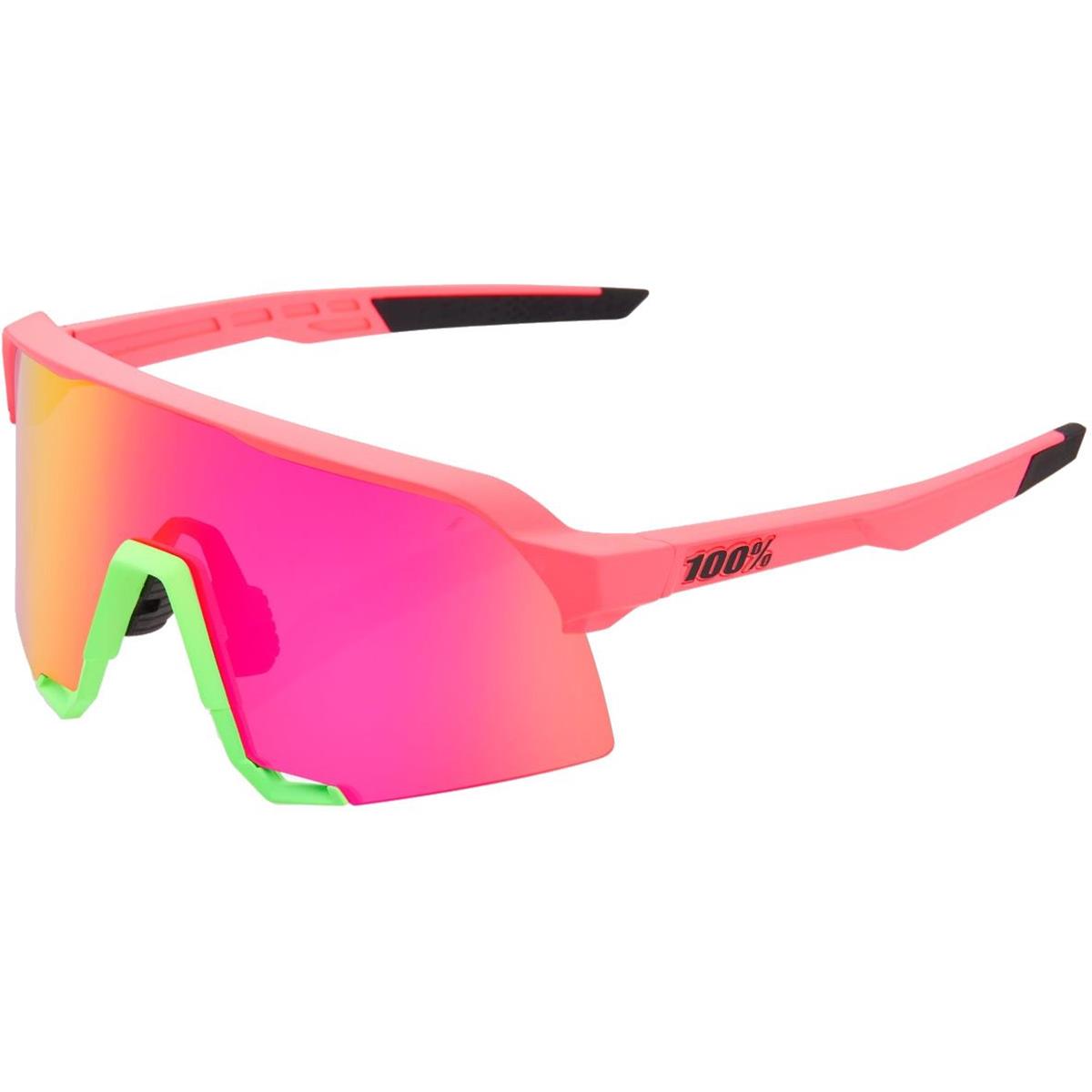 100% MTB-Sportbrille S3 Matte Washed Out Neon Pink - Verspiegelt