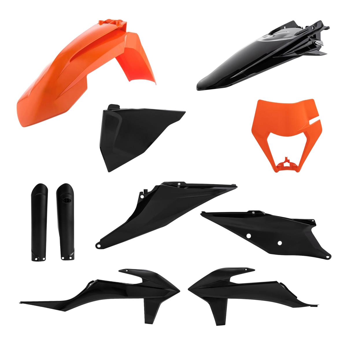 Acerbis Plastik-Kit Full-Kit KTM EXC/EXC-F 20-, Schwarz/Orange