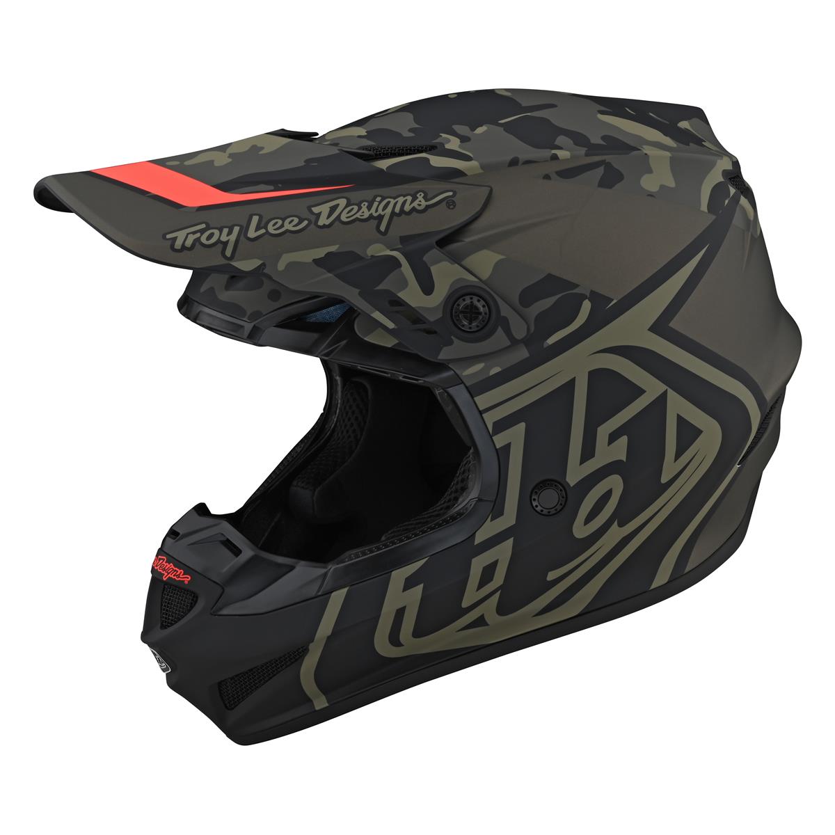 Troy Lee Designs Motocross-Helm GP Overload - Camo Army Green/Gray