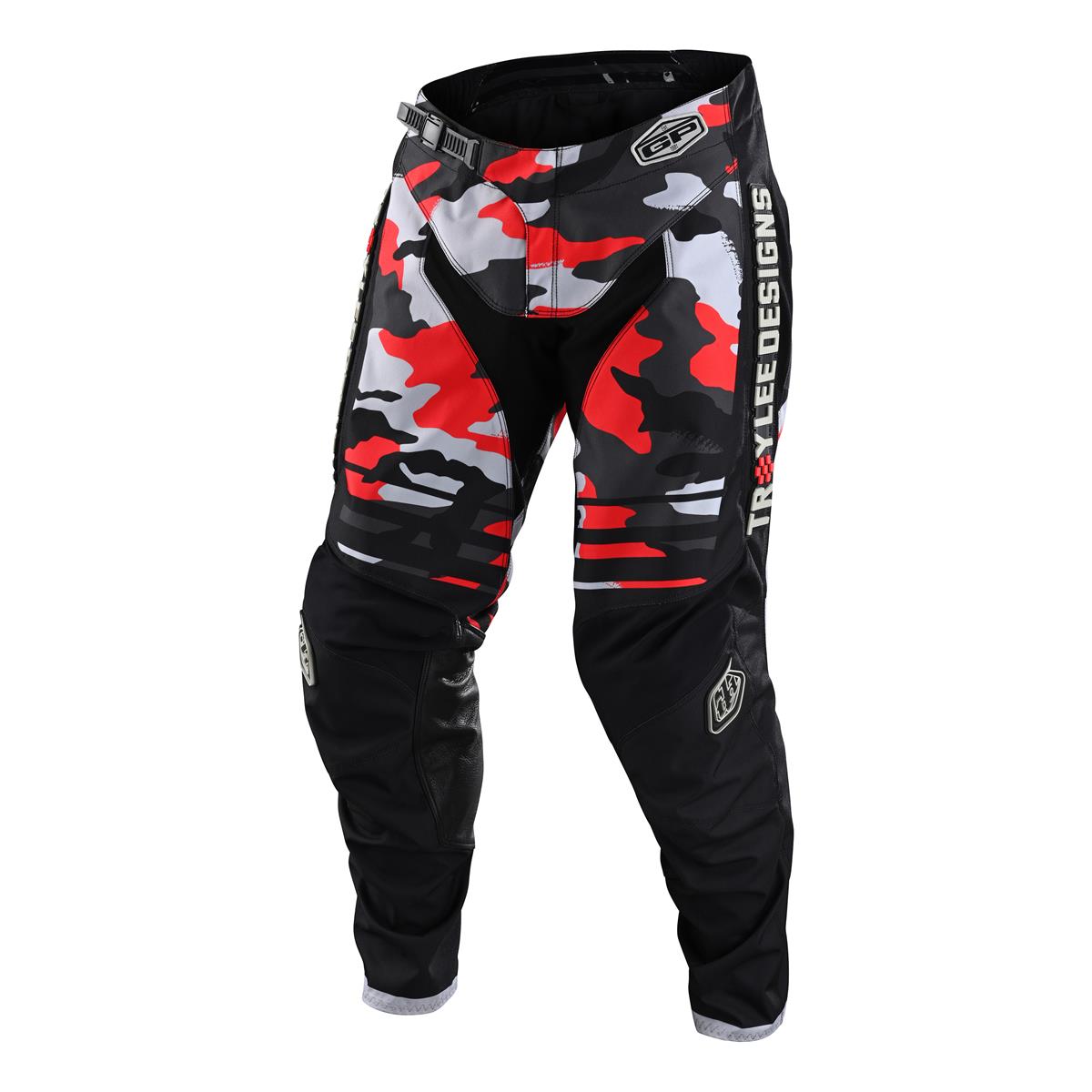 Troy Lee Designs MX Pants GP Camo - Black/Rocket - Red