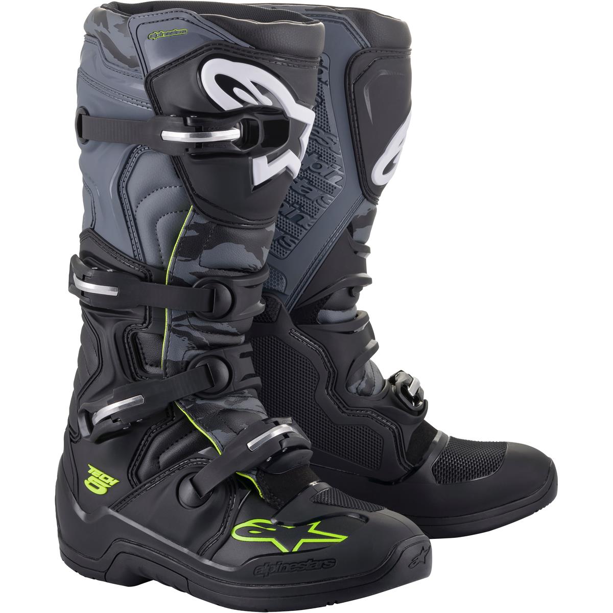 Alpinestars MX Boots Tech 5 Black/Gray/Fluorescent Yellow