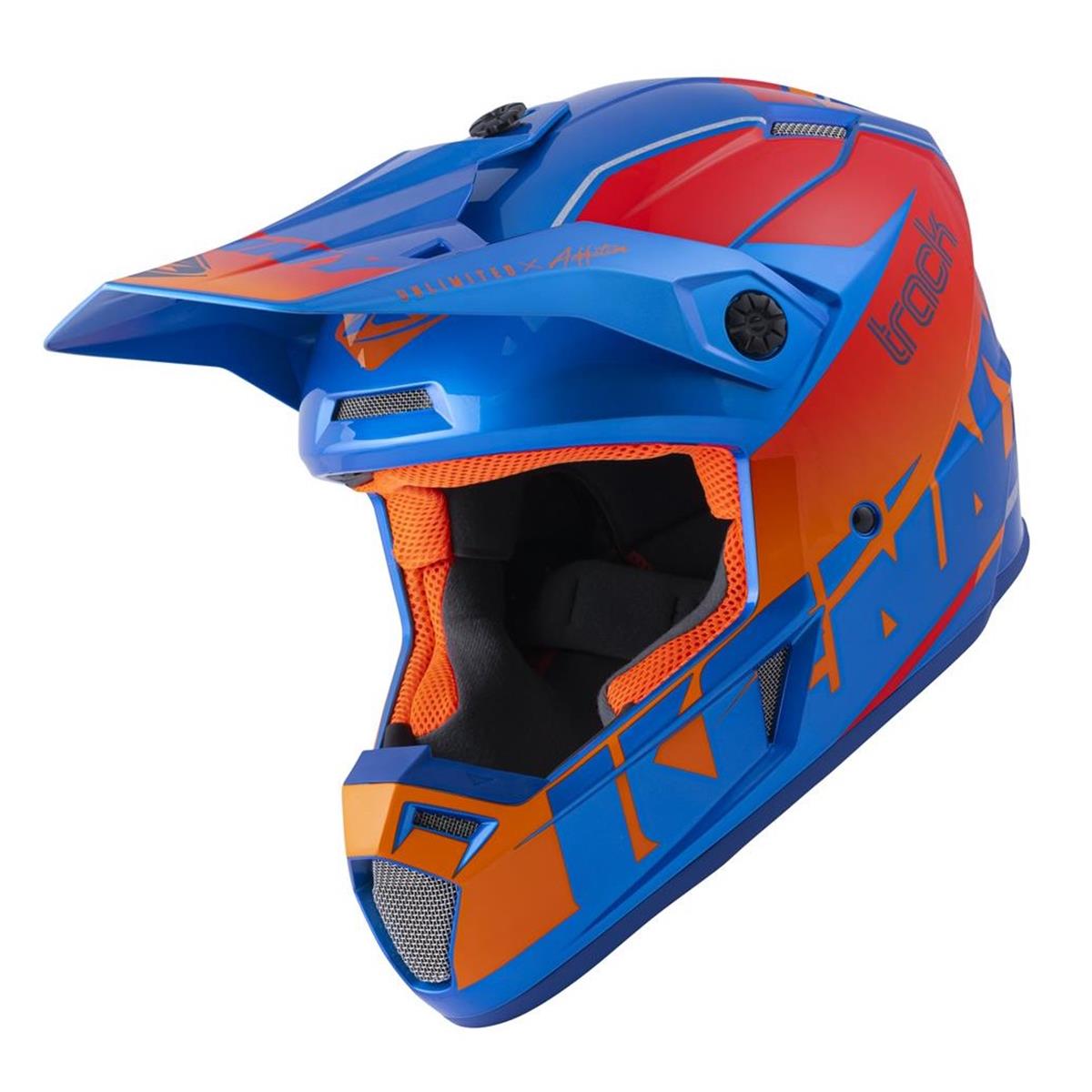 Kenny Casque MX Track Graphic - Bleu/Rouge