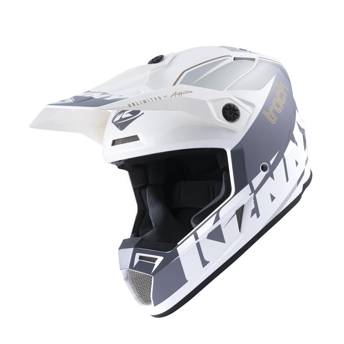 Kenny Casque MX Track Graphic - Blanc/Argent
