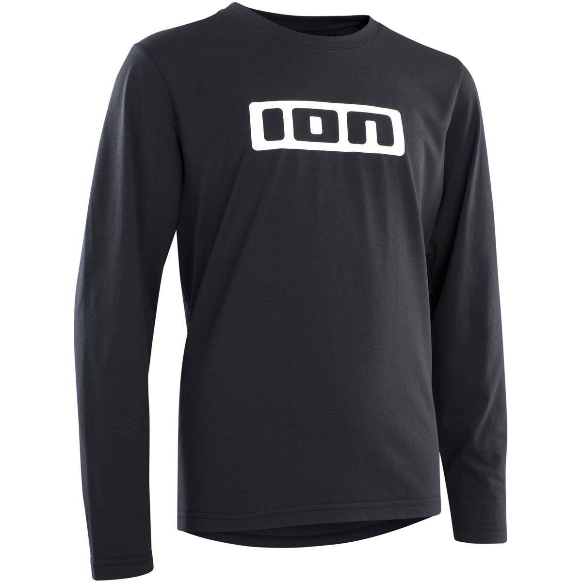 ION Kids MTB Jersey Long Sleeve Logo DR Black