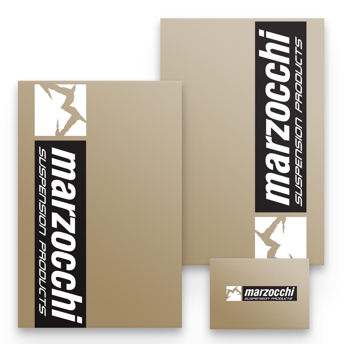 Maciag Offroad Autocollants de Protection de Fourche  Marzocchi, Noir/Blanc, Transparent