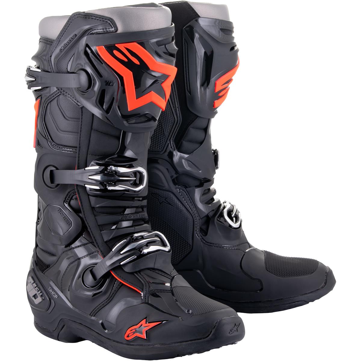 Alpinestars MX Boots Tech 10 Black/Red Fluo
