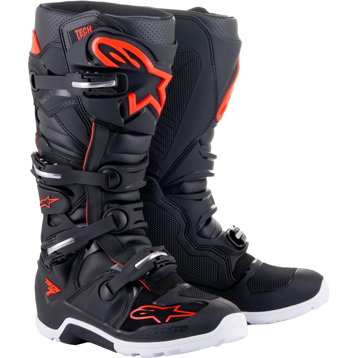 Alpinestars MX Boots Tech 7 Enduro Black/Red Fluo