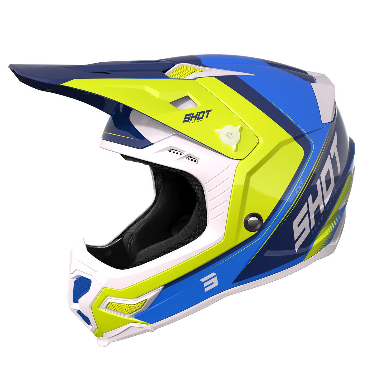 Shot Motocross-Helm Core Fast Blue Pearly