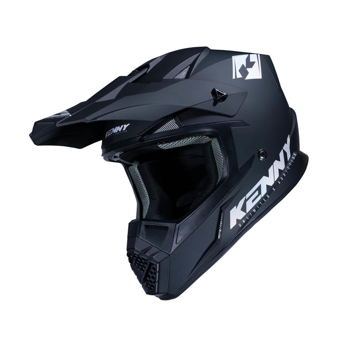 Kenny Casque MX Track Solid - Noir Mat Holographic