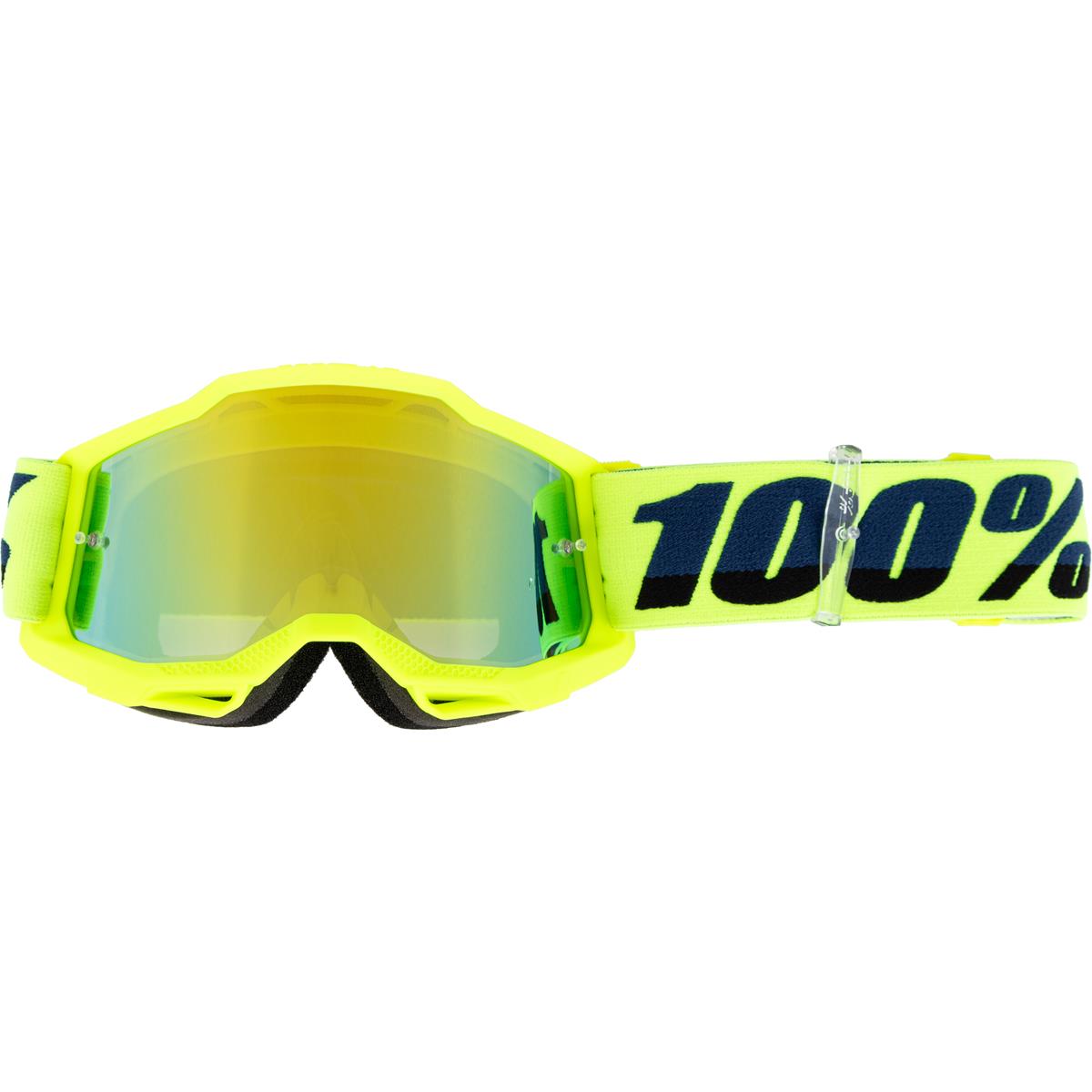 100% Kids Goggle Accuri Gen. 2 Fluo Yellow - Mirror Gold, Anti-Fog