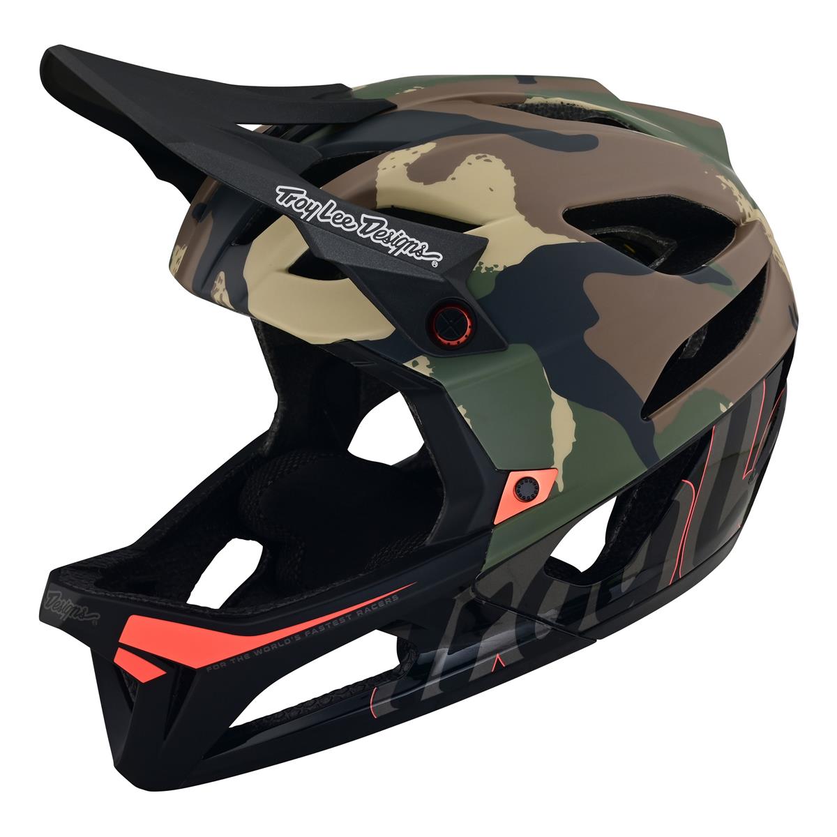 Troy Lee Designs Enduro MTB-Helm Stage MIPS Signature - Camo Armee Grün