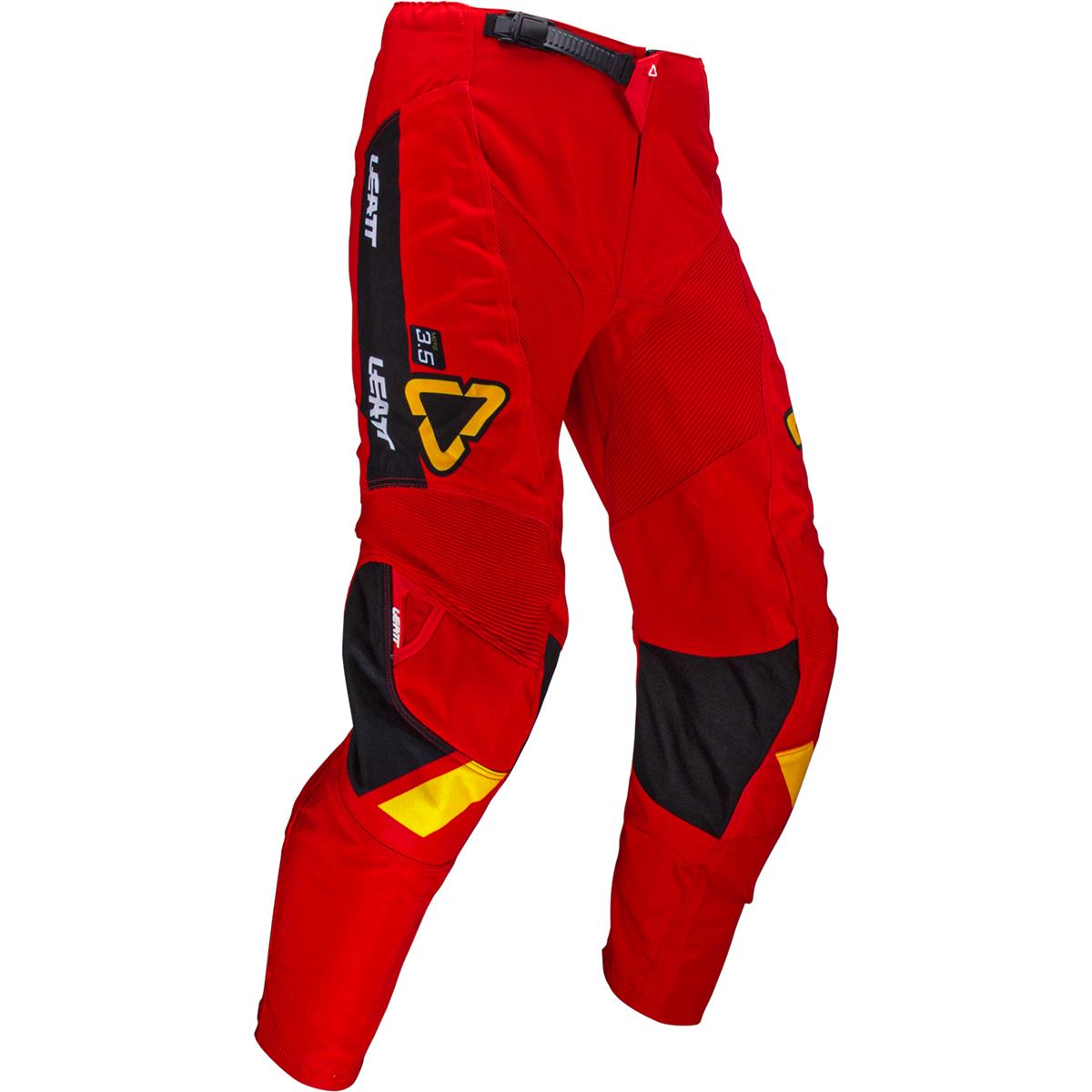 Completo Motocross Leatt 3.5 Pantaloni e Maglia Rosso Enduro Kit moto