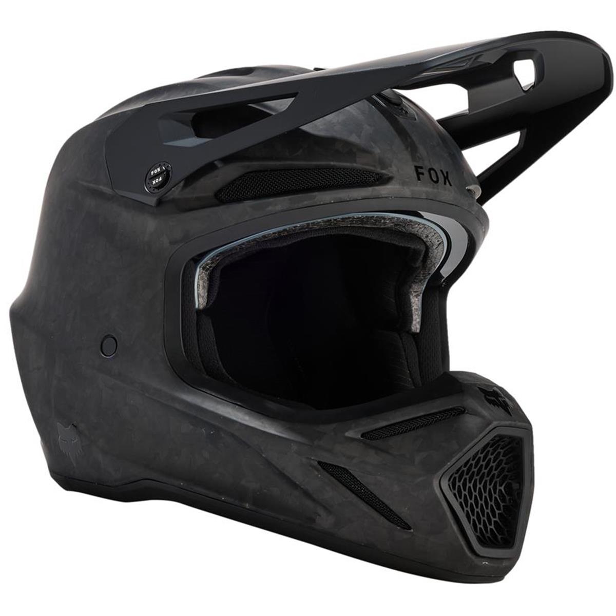 Fox MX Helmet V3 RS Carbon Solid - Matte Black | Maciag Offroad