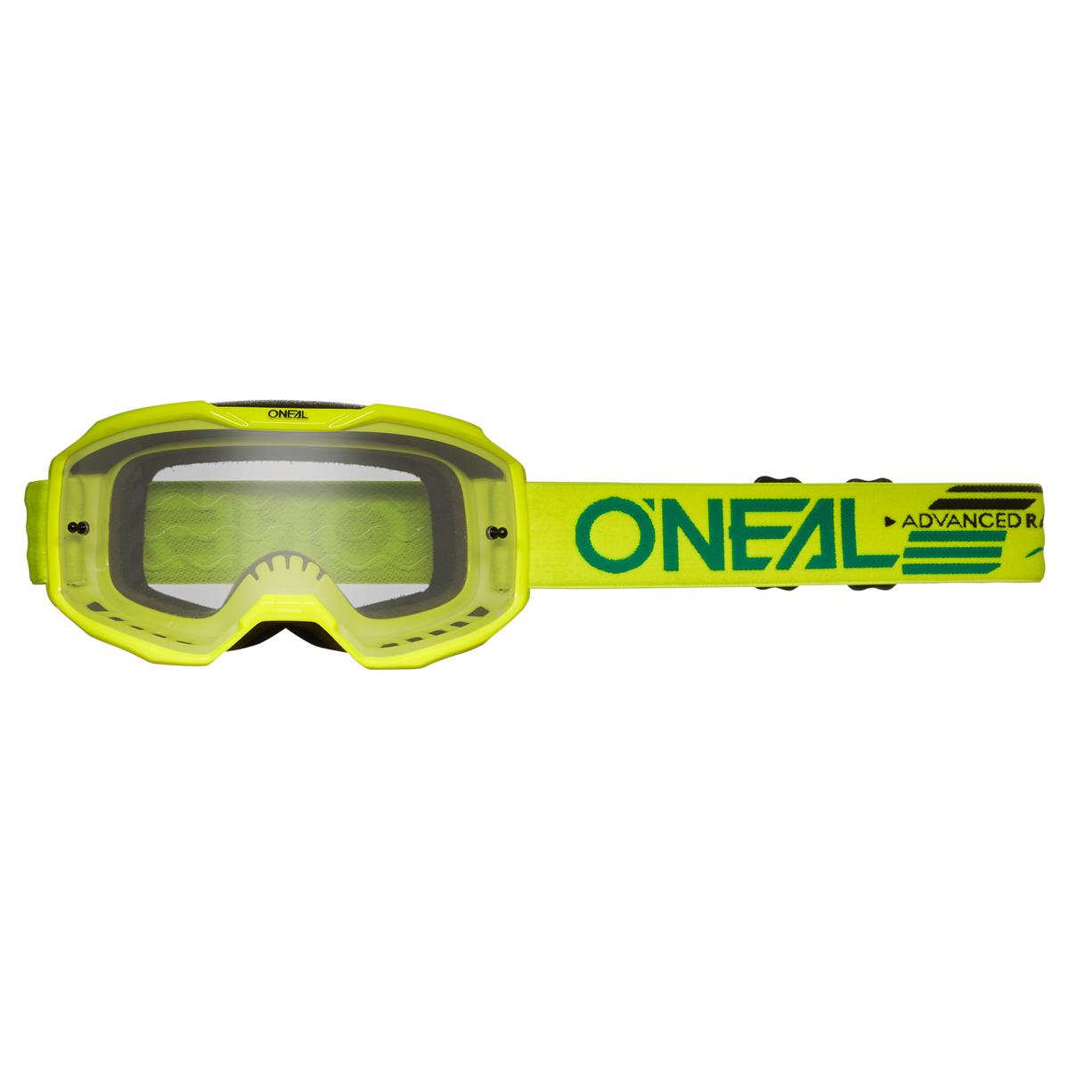 O'Neal MX Goggle B-10 Solid - Neon Yellow - Clear