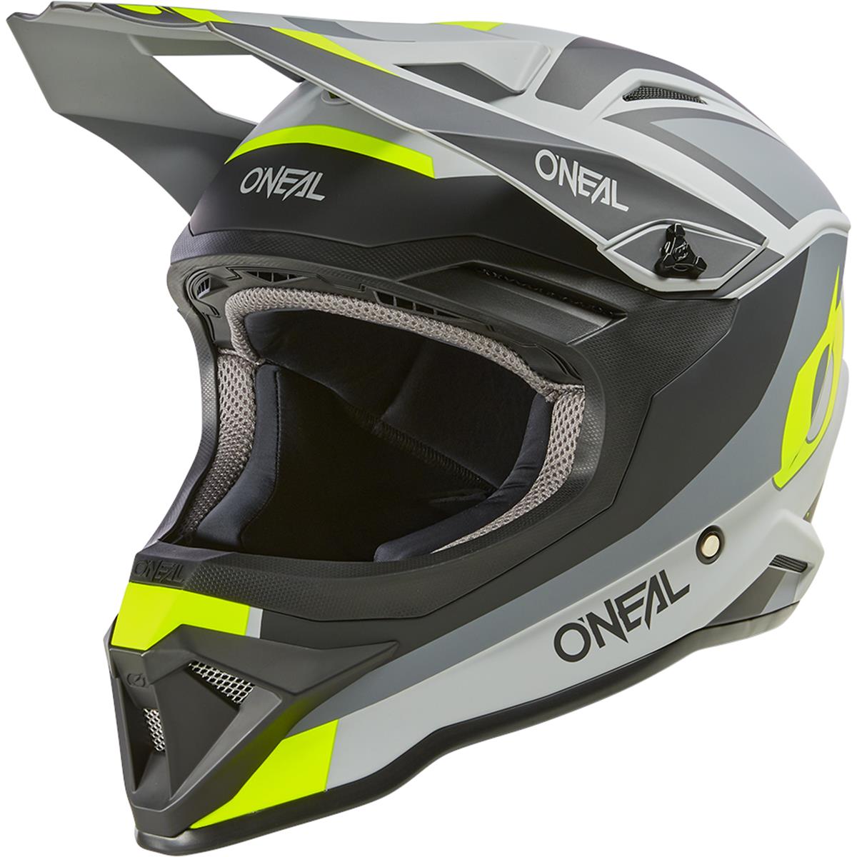 O'Neal Kids Motocross-Helm 1SRS Youth Stream V.24 - Schwarz/Neon Gelb