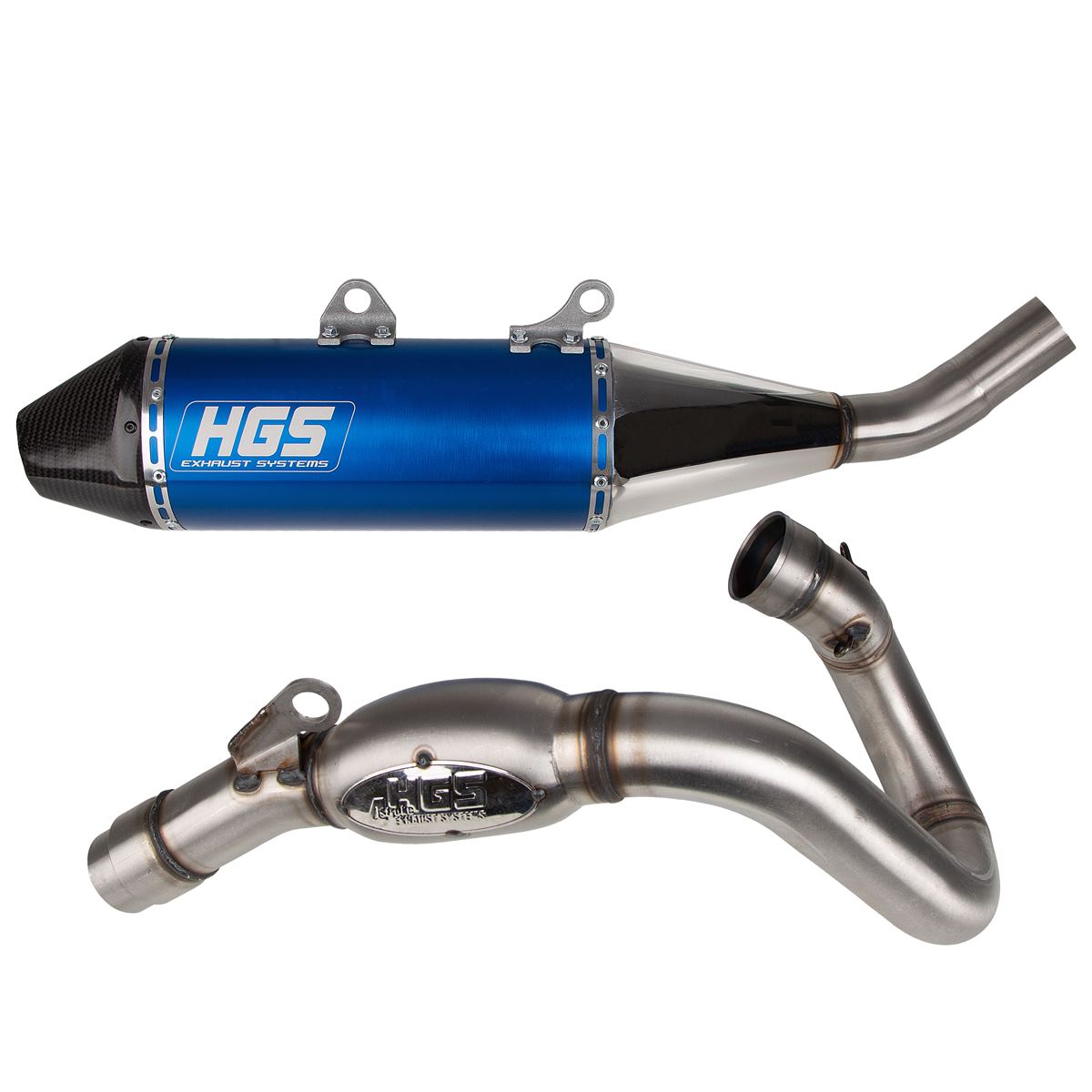 HGS Auspuffanlage Husqvarna FE 450 20-23, Blau/Carbon