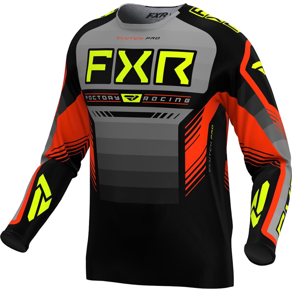 FXR MX Jersey Clutch Pro Grau/Nuke/Hi-Vis