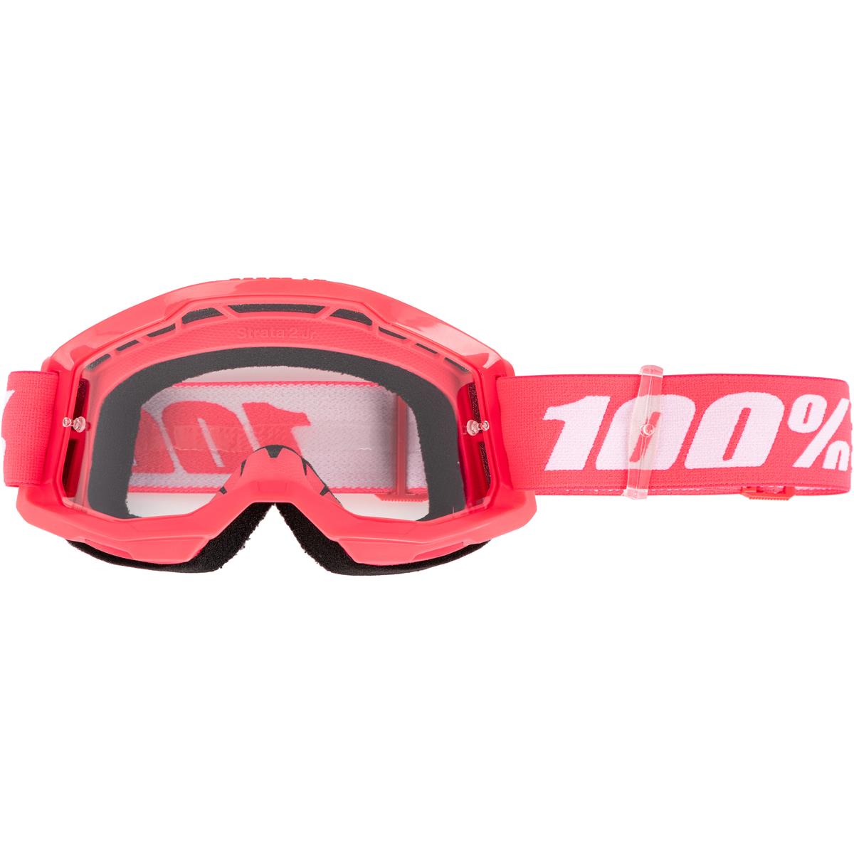 100% Kids Goggle Strata Gen. 2 Pink - Clear, Anti-Fog