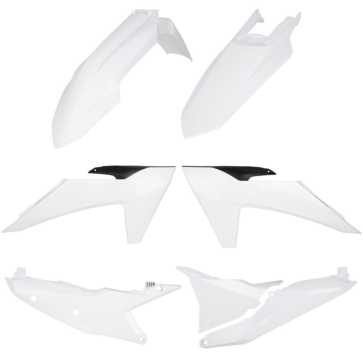 RTECH Plastic Kit  KTM EXC/EXC-F 24-, White/Black