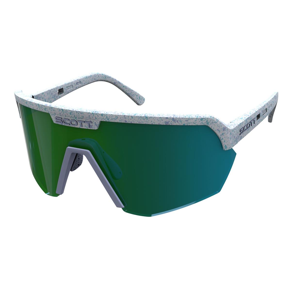 Scott Sport Glasses Sport Shield Terrazzo White - Green Chrome