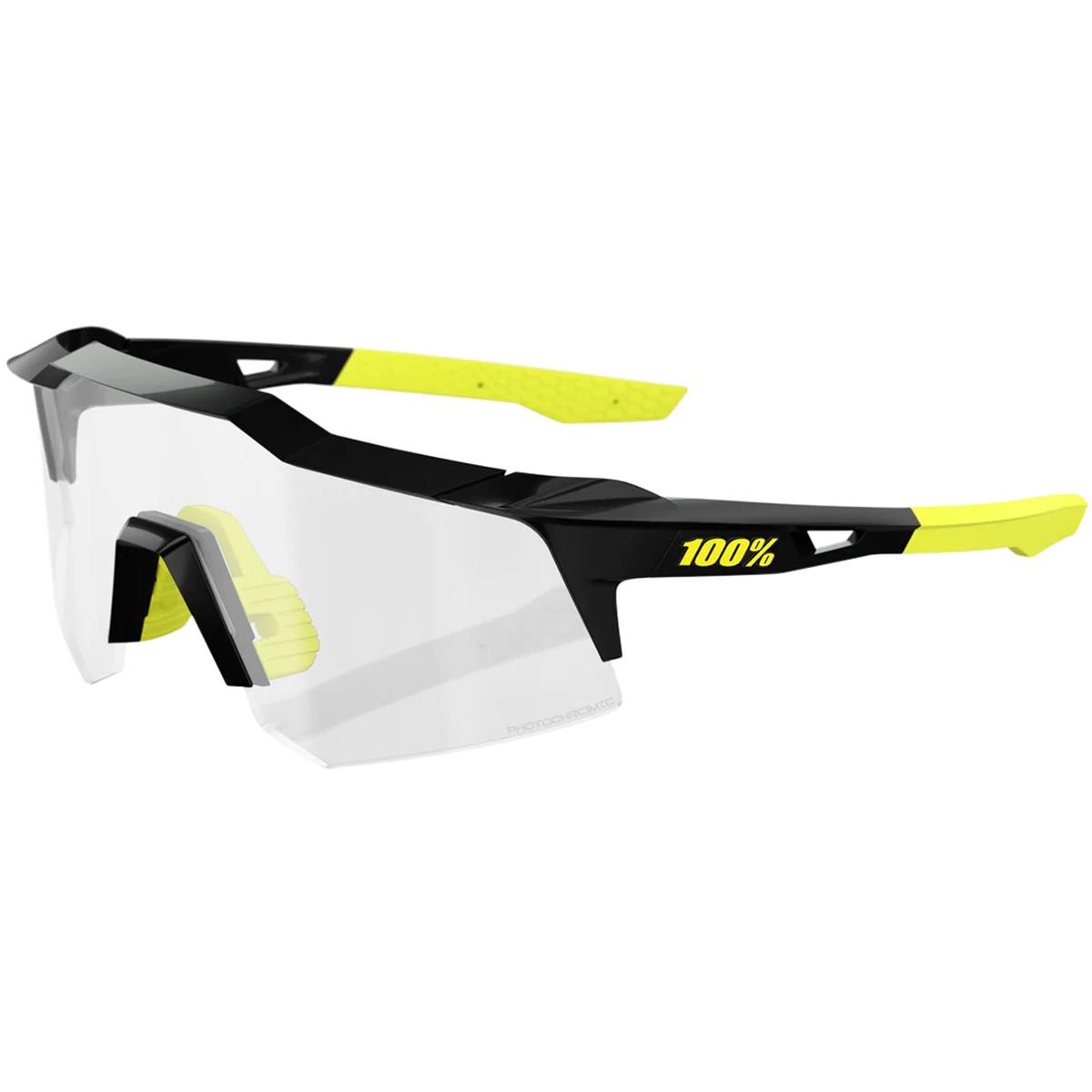 100% Occhiali sportivi MTB Speedcraft XS Gloss Black - Photochromic Lens