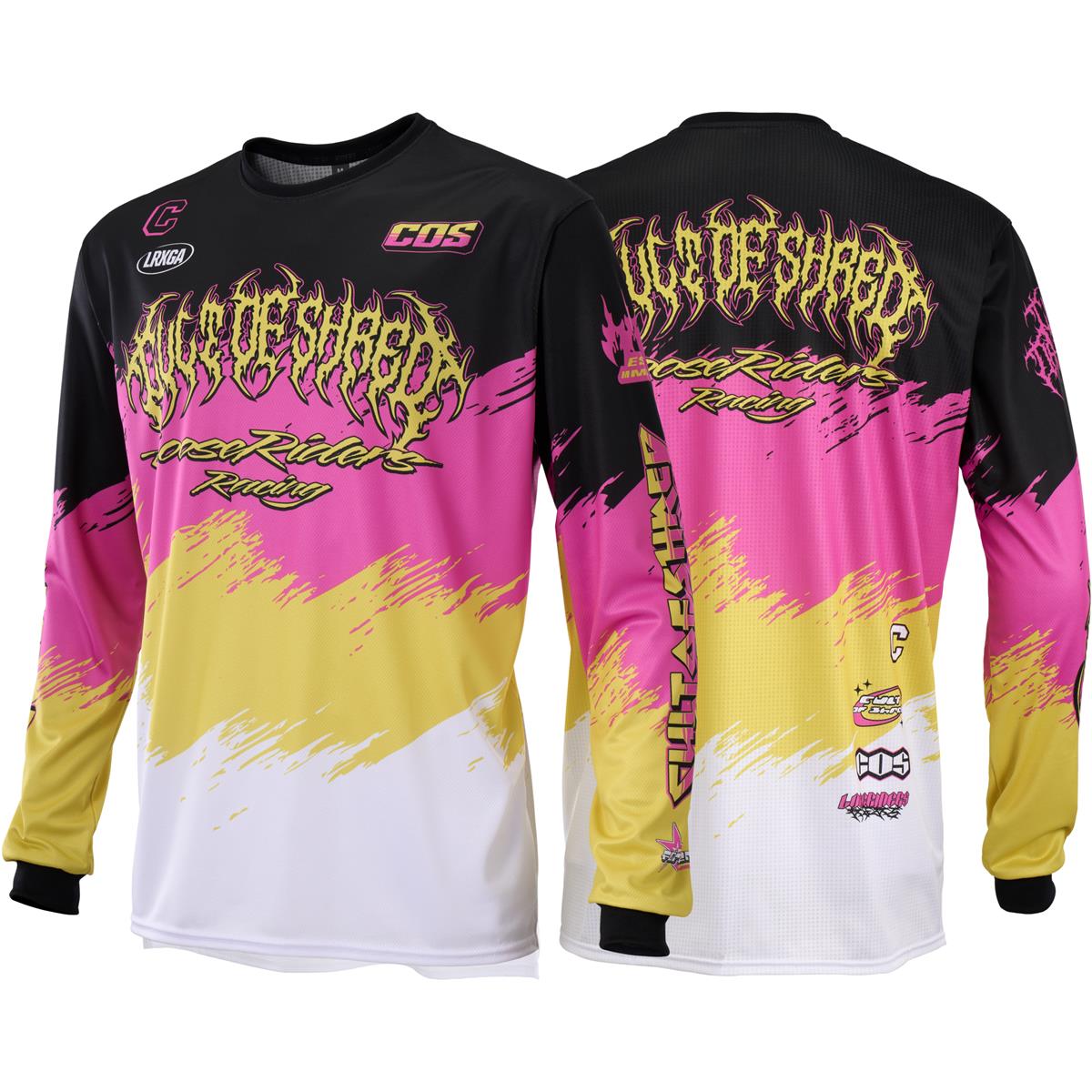 Loose Riders MTB Jersey Long Sleeve Cult of Shred LR Racing - Pink