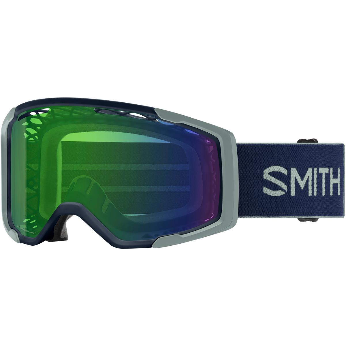 Smith MTB Goggle Rhythm MTB Midnight Navy/Sage Brush - Chromapop Everyday Green Mirror