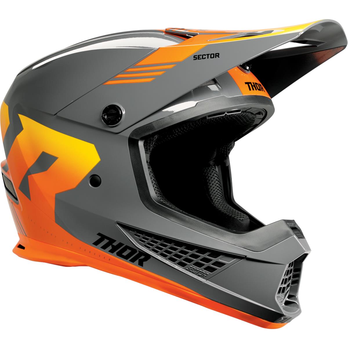 Thor MX Helmet Sector 2 Carve - Charcoal/Orange