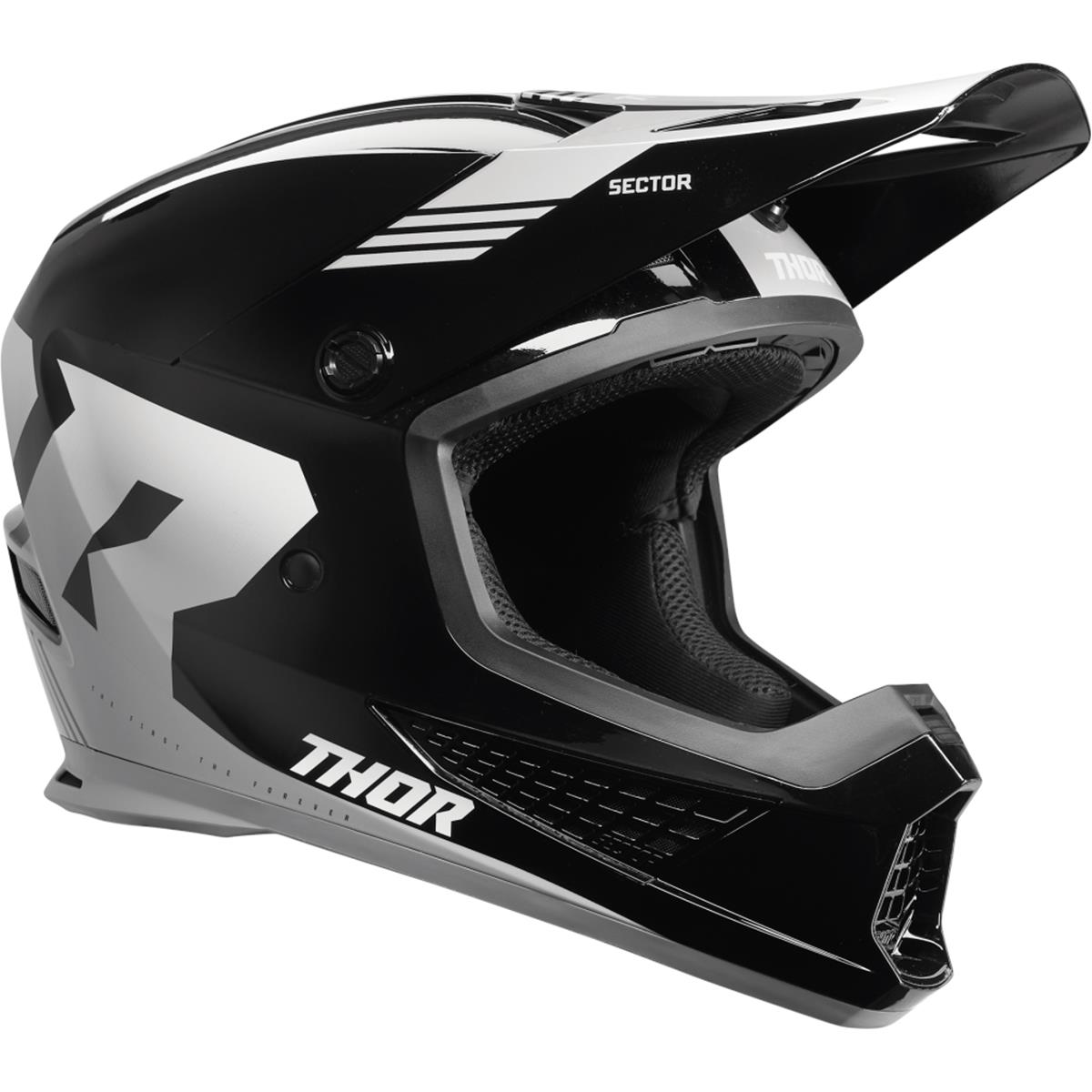 Thor Motocross-Helm Sector 2 Carve - Schwarz/Weiß