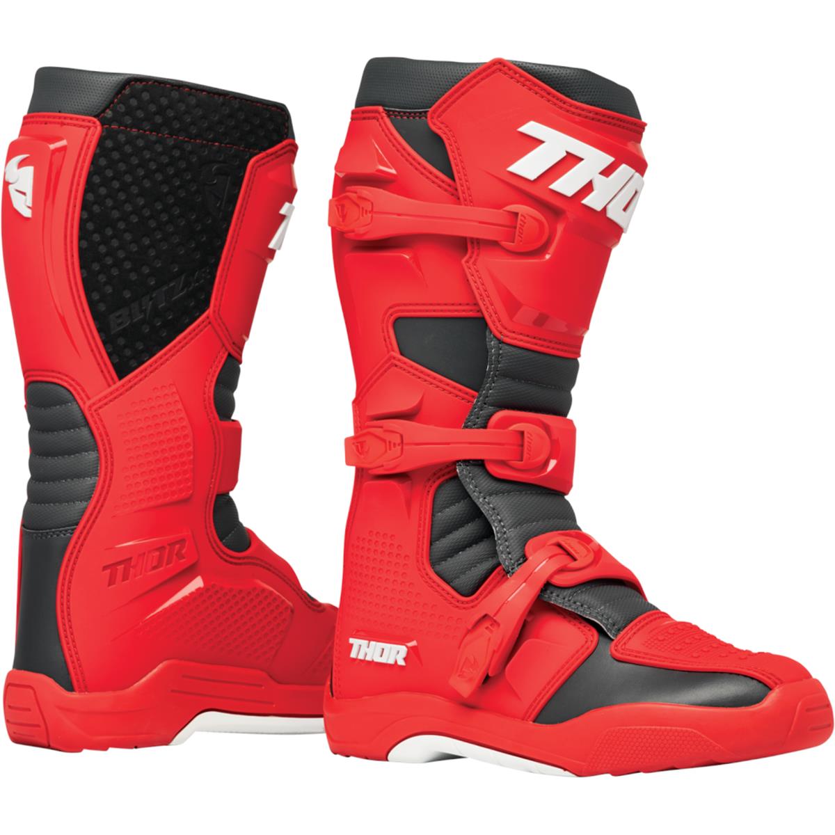 Thor Motocross-Stiefel Blitz XR Rot/Charcoal