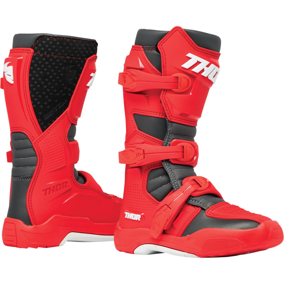 Thor Kids Motocross-Stiefel Blitz XR Rot/Charcoal