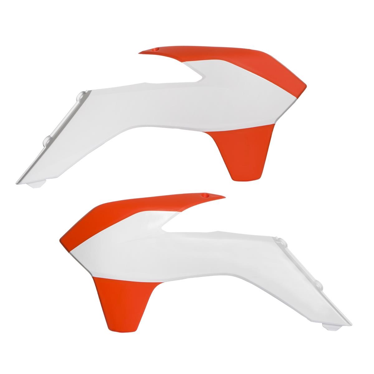 Acerbis Kühlerspoiler  KTM SX/SX-F 13-15, EXC/EXC-F 14-16, Orange 16/Weiß