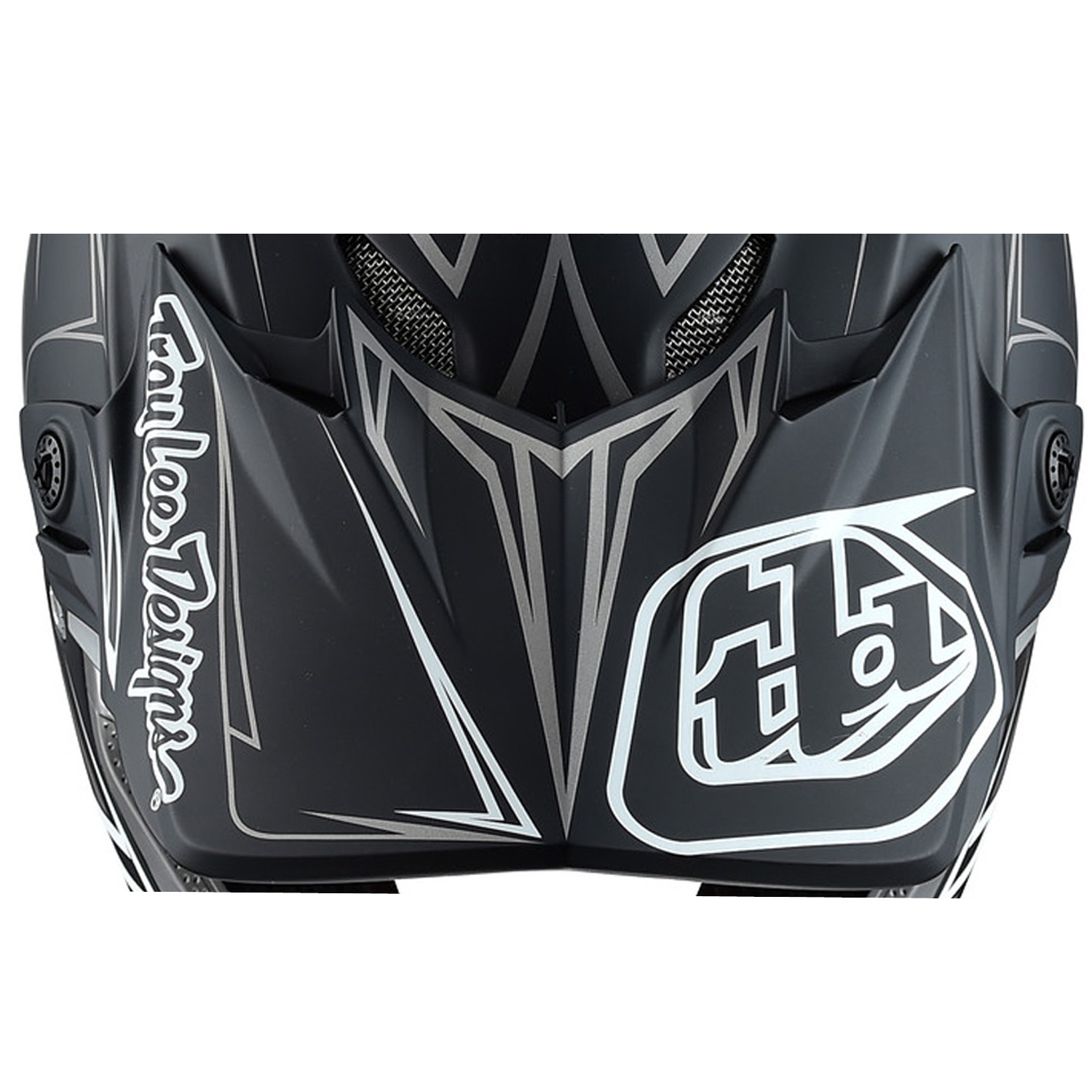Troy Lee Designs Helmet Visor SE4 Composite Pinstripe - Black/Silver ...