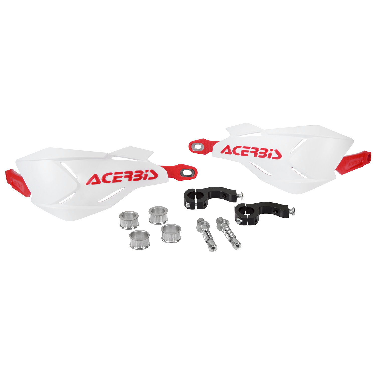 Acerbis Handguards X-Factory White/Red, Incl. Mounting Kit