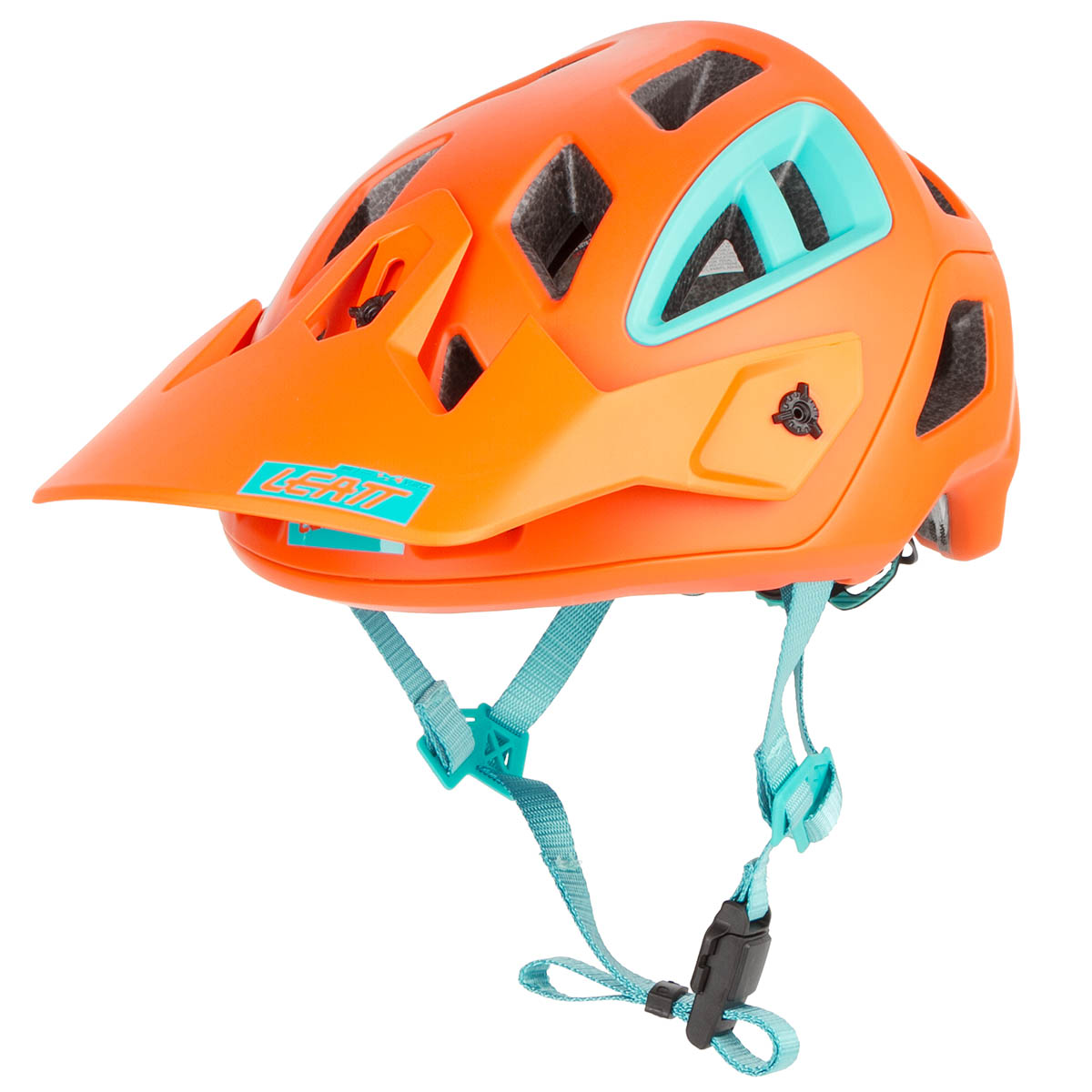 orange mountain bike helmet
