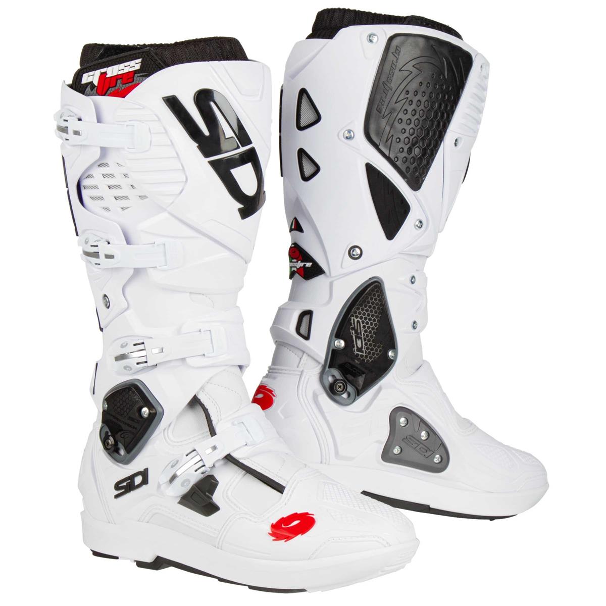 halfrond Datum Haven Sidi MX Boots Crossfire 3 SRS White | Maciag Offroad