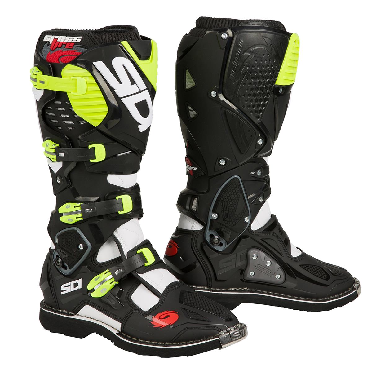 Sidi MX Boots Crossfire 3 White/Black/Neon Yellow | Maciag